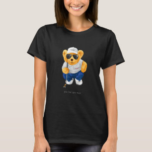 T-shirt Illustration de style de Teddy Bear sauvage cool j