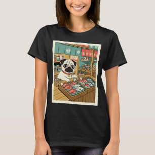 T-shirt Illustration de style japonais du marché aux poiss