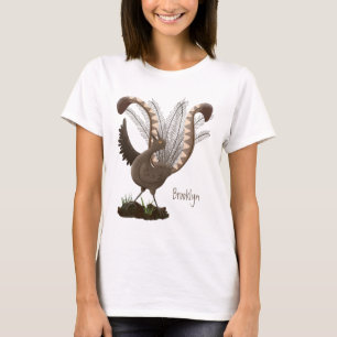 T-shirt Illustration de superbe et superbe lyrebird