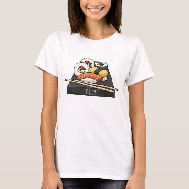 T-shirt Illustration de sushi (Devant)