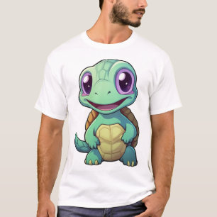 T-shirt Illustration de tortue de dessin animé Copie Copie