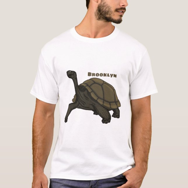 T-shirt Illustration de tortue terrestre des Galapagos (Devant)