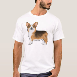 T-shirt Illustration de Tri Pembroke Welsh Corgi en tête r