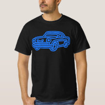 Illustration de voiture vintage bleue