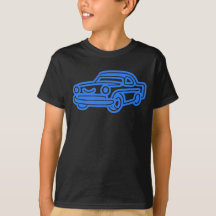 Illustration de voiture vintage bleue