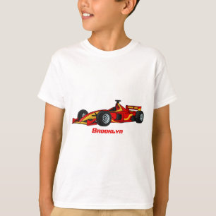 T-shirt Illustration de voitures de course à grande vitess