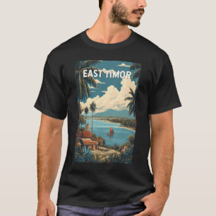 T-shirt Illustration de voyage au Timor oriental vintage