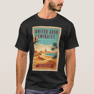T-shirt Illustration de voyage de faucon de désert de Duba