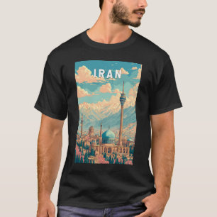 T-shirt Illustration de voyage Iran Art Vintage