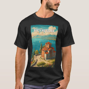 T-shirt Illustration de voyage vintage en Macédoine du Nor
