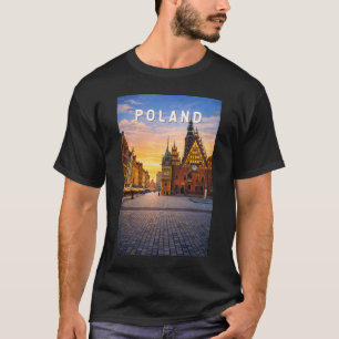 T-shirt Illustration de voyage vintage Pologne
