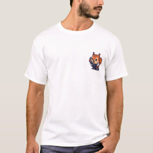 T-shirt Illustration d'écureuil d'affaires occupé
