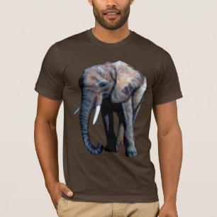 T-shirt Illustration d'éléphant africain pour des amoure