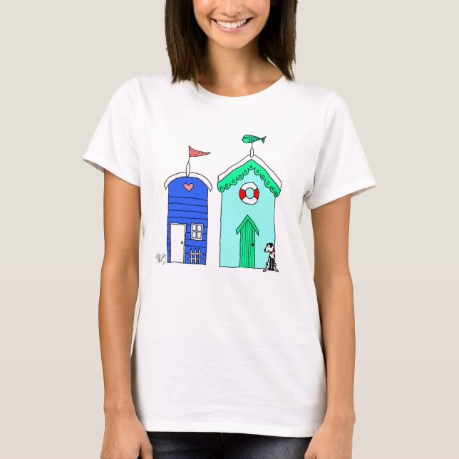 T-shirt Illustration des Beach Huts 2 (Devant)