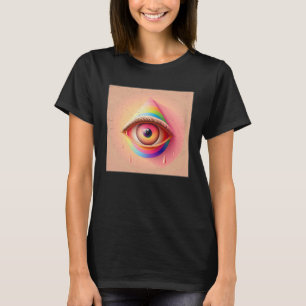 T-shirt Illustration des yeux arc-en-ciel mignons Larmes c
