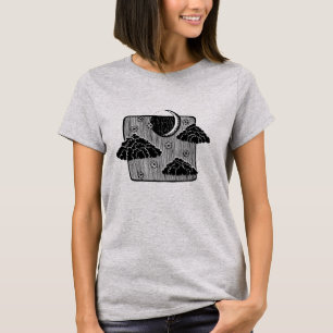 T-shirt Illustration dessinée à la main du ciel nocturne a