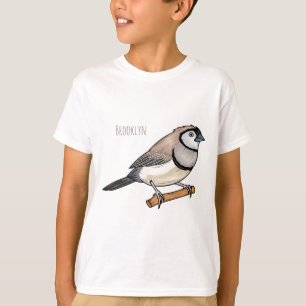 T-shirt Illustration d'oiseau à deux barreaux