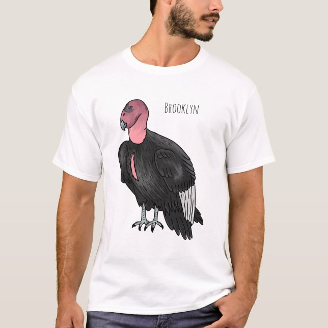T-shirt Illustration d'oiseau condor de Californie (Devant)