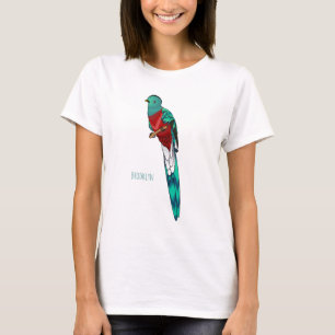 T-shirt Illustration d'oiseau de quetzal resplendissant