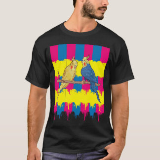T-shirt Illustration d'oiseaux tropicaux colorés.