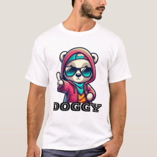 T-shirt Illustration d'ours cool Street Style - Carto tend