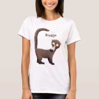 Illustration drôle curieuse de dessin animé de coa