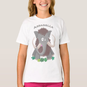 T-shirt Illustration drôle de mammouth laineux