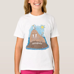 T-shirt Illustration drôle de morse joyeux