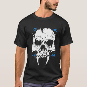 T-shirt Illustration du crâne Vampire Art Noir moderne