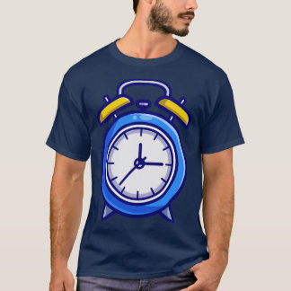 T-shirt Illustration du dessin de l'horloge d'alarme
