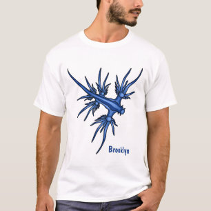 T-shirt Illustration du dragon bleu des limaces de mer