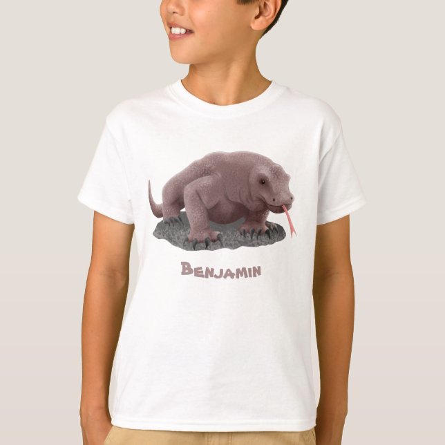 T-shirt Illustration du dragon de Komodo (Devant)