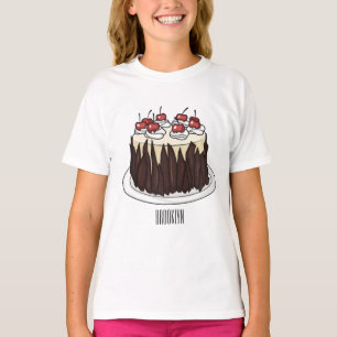 T-shirt Illustration du gâteau de la Forêt-Noire