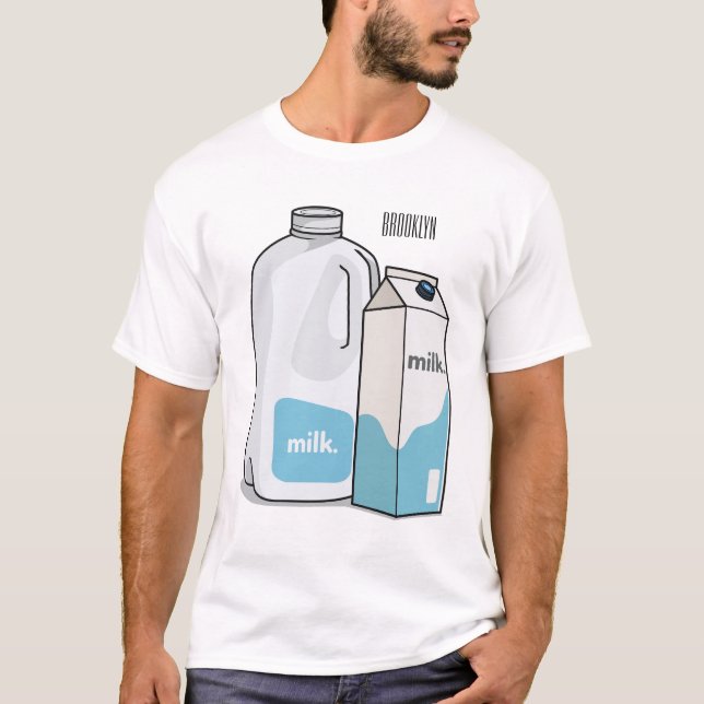 T-shirt Illustration du lait (Devant)