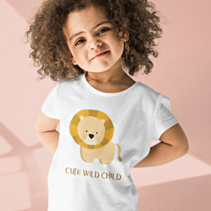 T-shirt Illustration du lion des enfants sauvages mignons