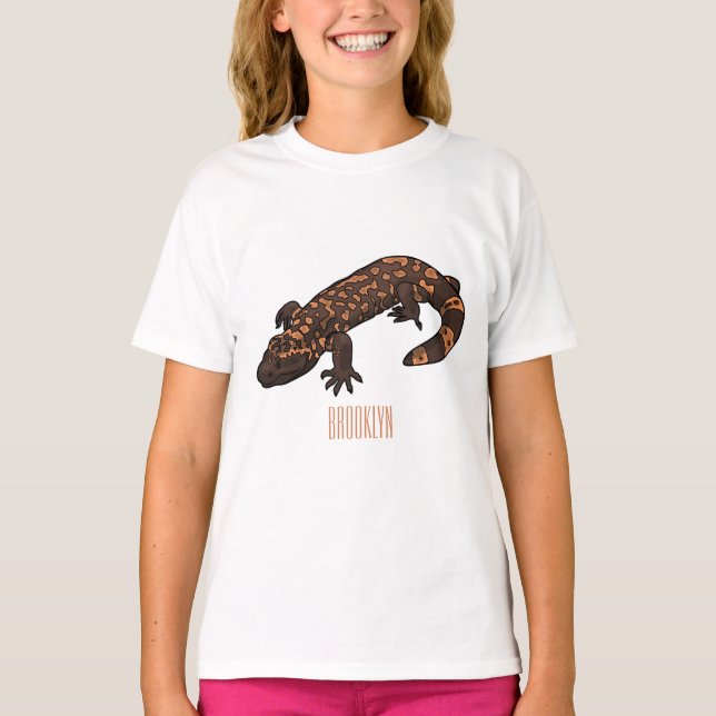 T-shirt Illustration du monstre Gila (Devant)
