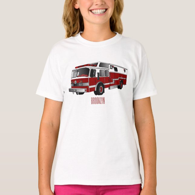 T-shirt Illustration du moteur à incendie (Devant)