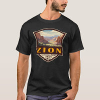 Illustration du parc national Zion Insigne rétro