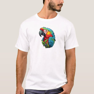 T-shirt Illustration du perroquet de dessin