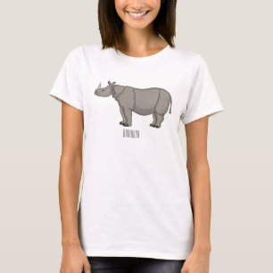T-shirt Illustration du rhinocéros de Javan