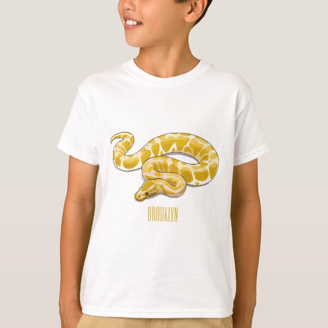 T-shirt Illustration du serpent python birman (Devant)