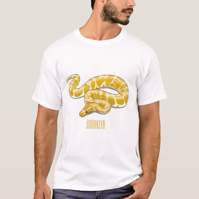 T-shirt Illustration du serpent python birman (Devant)
