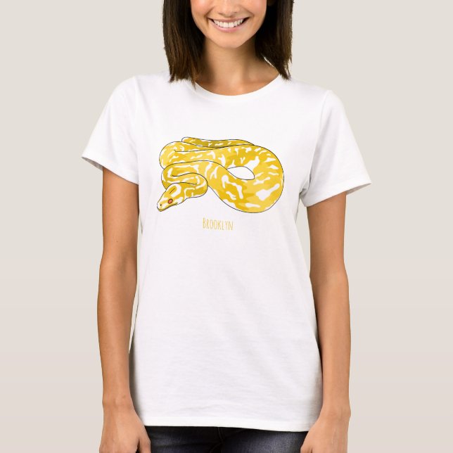 T-shirt Illustration du serpent python birman (Devant)
