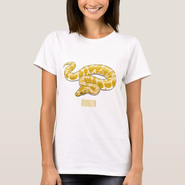 T-shirt Illustration du serpent python birman (Devant)