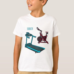T-shirt Illustration du tapis roulant et de la bande dessi