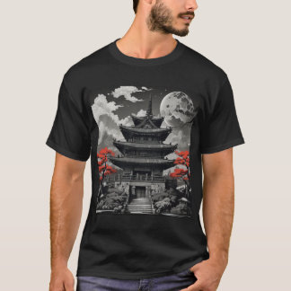 T-shirt Illustration du temple japonais