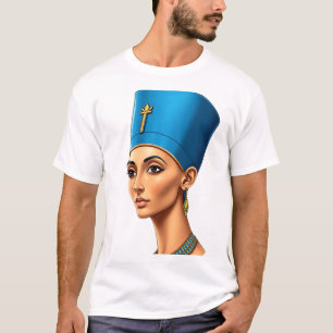T-shirt Illustration du visage de la reine égyptienne Nefe