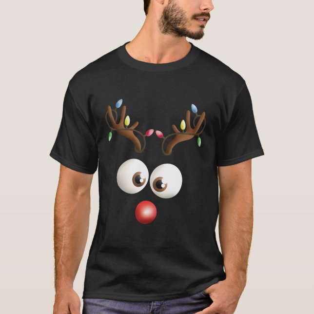 T-shirt Illustration du visage de rennes (Devant)