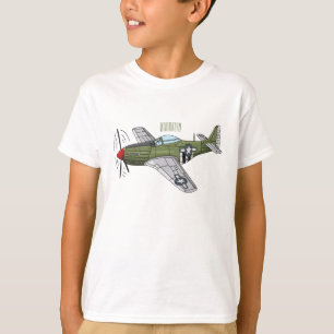 T-shirt Illustration d'un avion militaire