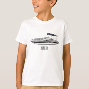 T-shirt Illustration d'un bateau à moteur